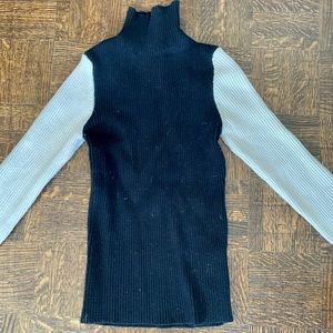 Beige & Black Ribbed Top